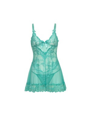 Exkluzív csipkés babydoll tangával