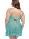 Exkluzív csipkés plus size babydoll tangával