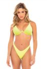 Aruba neon sárga merevítős bikini szett