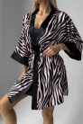 COCO zebra mintás szatén hálóruha szett 