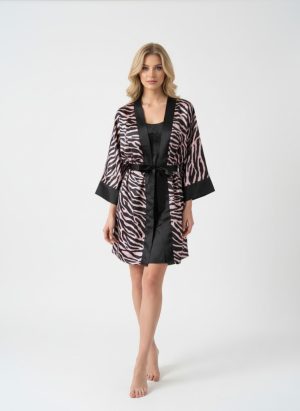 COCO zebra mintás szatén hálóruha szett 