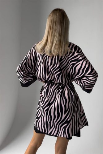 COCO zebra mintás szatén hálóruha szett 