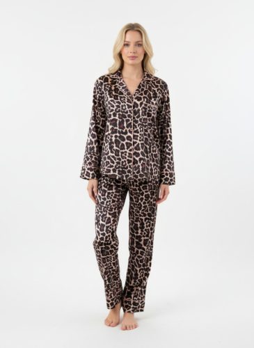 COCO leo mintás szatén hálóruha szett