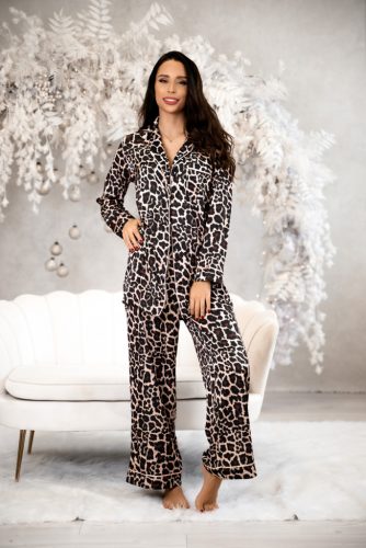 Leo mintás armani szatén hálóruha szett 