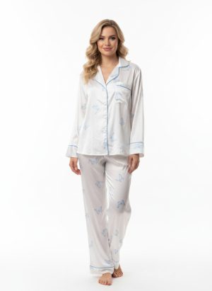 COCO pillangó mintás szatén hálóruha szett 