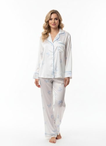 COCO pillangó mintás szatén hálóruha szett 