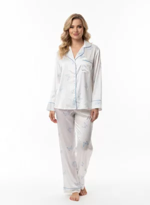 COCO pillangó mintás szatén hálóruha szett 