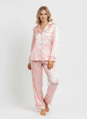 COCO hattyú mintás szatén hálóruha szett