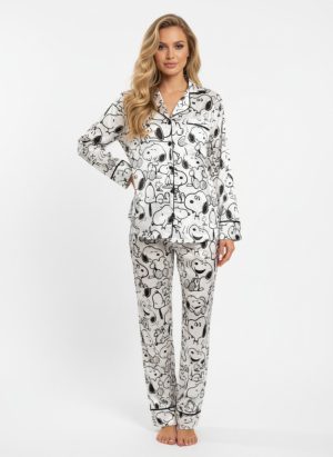 COCO snoopy mintás szatén hálóruha szett