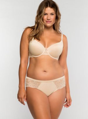 Nude melange csipkés hipster