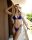 Teresa királykék kétrészes bikini szett