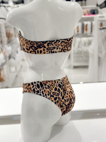 Sonia leopárd mintás bandeau bikini szett