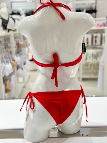 Grusenka piros kétrészes bikini szett