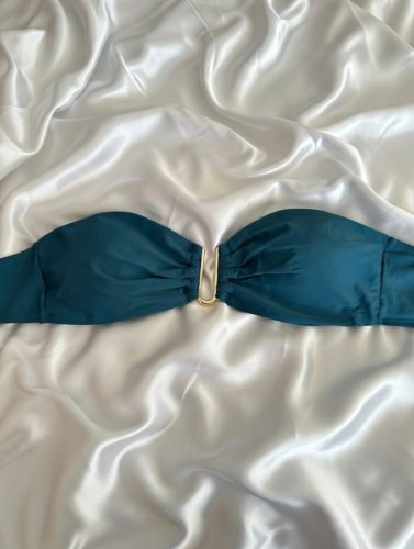 Yoko teal színű  bikini felső