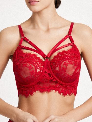 Daisy piros csipkés melltartó