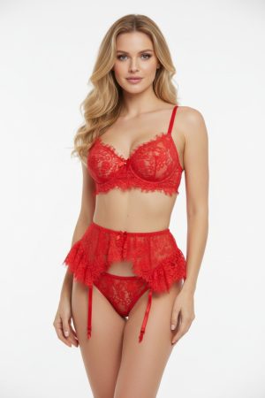 Jessica csipkés harisnyatartós szett