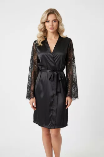 Olivia szatén kimonó csipke ujjal