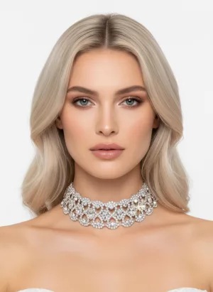 Ezüst színű choker nyaklánc