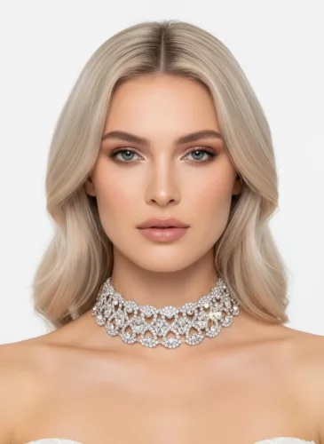 Ezüst színű choker nyaklánc