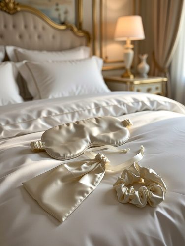 Ivory szatén szemmaszk szett