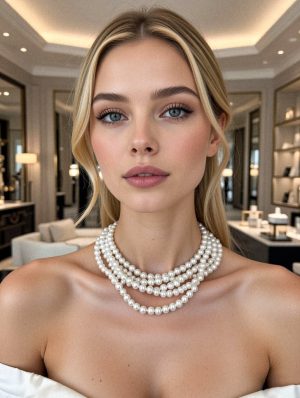 Fehér gyöngyös nyaklánc