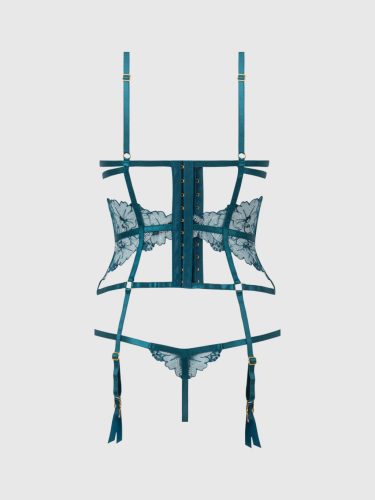 Nova csipkés corset szett nyitott bugyival