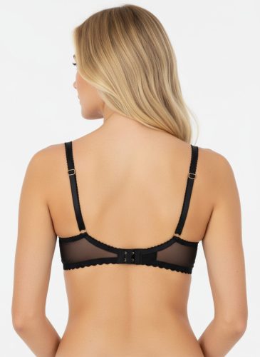 Vanesa fekete szivacs nélküli melltartó