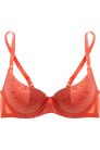 Vörös színű melltartó, párnázott kosarakkal Adela