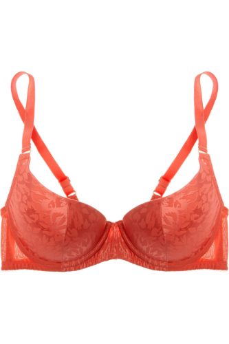 Vörös színű melltartó, párnázott kosarakkal Adela