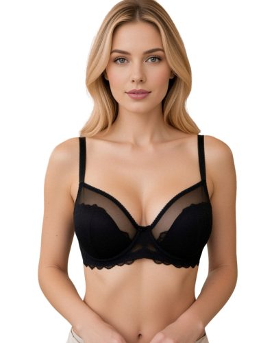 Felicita tüll betétes csipkés melltartó