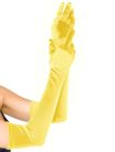 Citromsárga színű szatén kesztyű