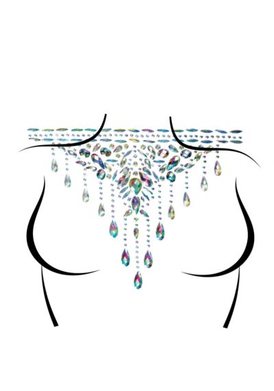 Choker body clear jewels sticker