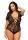 LA81564-BLK-Fekete színű csipkés body