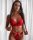 Piros csipkés bikini szett