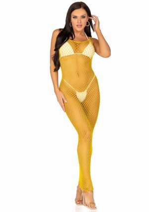 Woven twist lemon necc maxi ruha