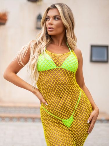 Woven twist lemon necc maxi ruha