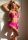 Magenta színű necc crop top és mini szoknya szett