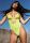 Neon sárga strasszos bikini top & bodysuit
