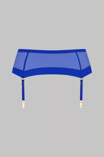 Exkluzív neon kék harisnyatartó