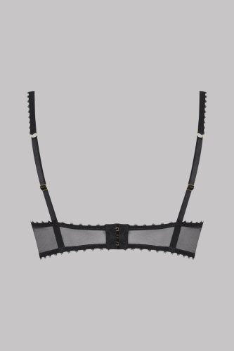 MC szempilla fekete csipkés merevítős melltartó