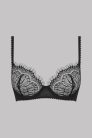 MC szempilla fekete csipkés merevítős melltartó