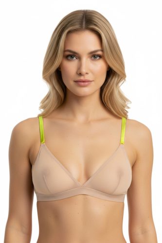 Exkluzív merevítő nélküli testszínű háromszög melltartó