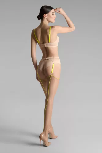 Exkluzív tüll testszínű harisnyatartó