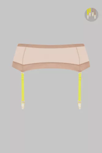 Exkluzív tüll testszínű harisnyatartó