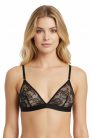 Flashback fekete csipkés háromszög melltartó