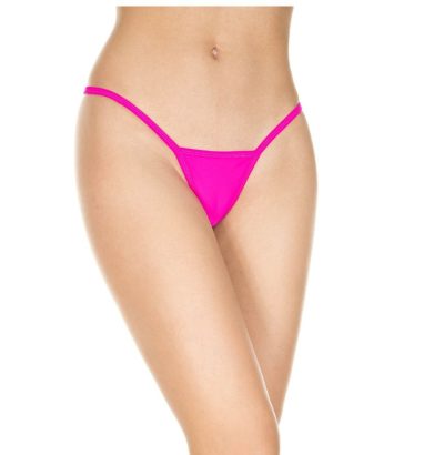 Pink átlátszatlan spandex g-string bugyi