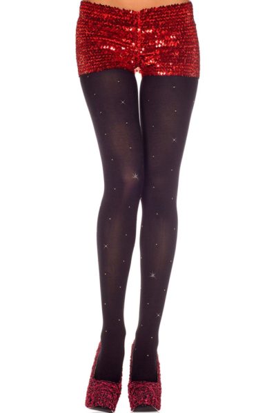 Strasszos átlátszatlan spandex harisnyanadrág