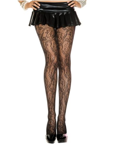 Virágos spandex necc harisnya