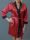 MMSZK1-BDX-Bordo szaten kimono, fekete csipkevel