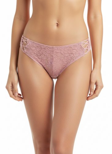 L.Y. Mark exkluzív mályva színű csipkés tanga